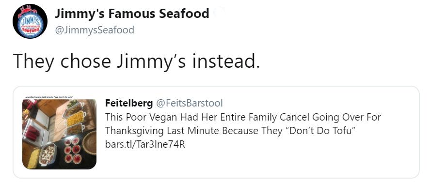 jimmys peta tweet