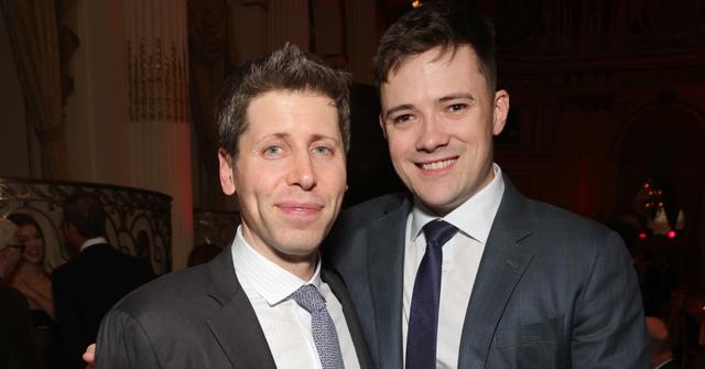 Sam Altman and Oliver Mulherin attend A Year In TIME at The Plaza Hotel