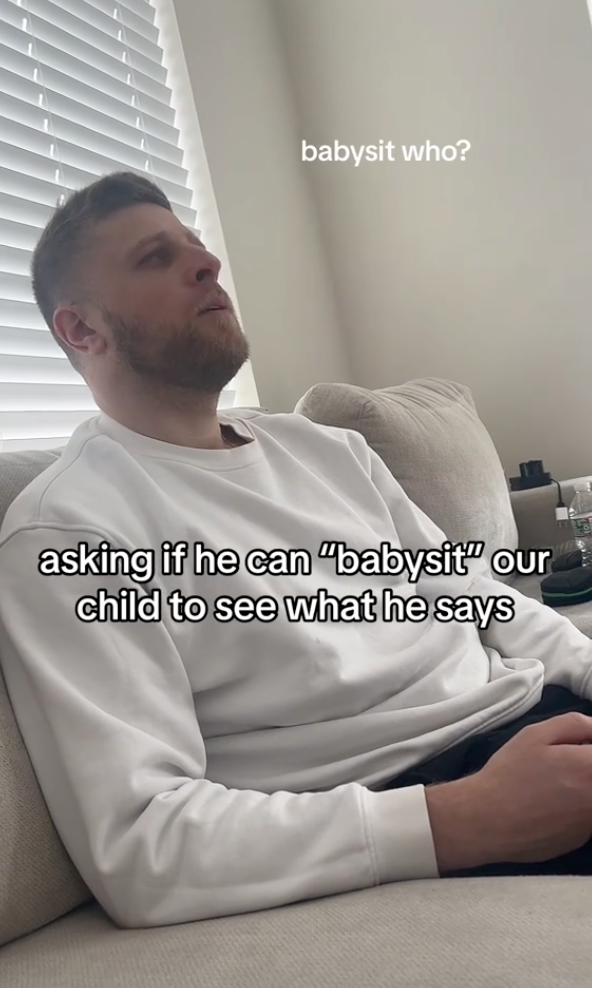 Corey getting pranked by his wife - asking dads to babysit on TikTok and seeing their response