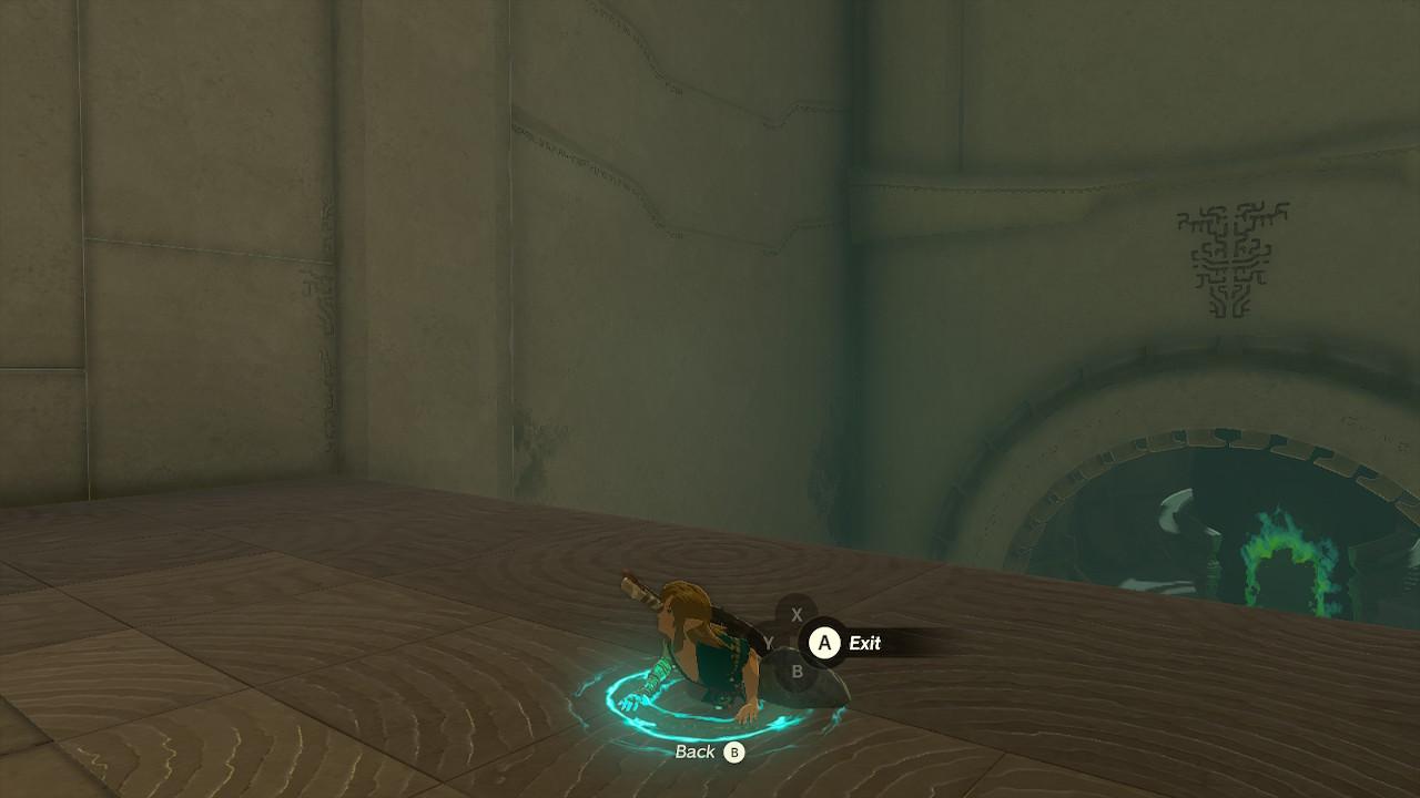 Link using the Ascend skill in Tears of the Kingdom.