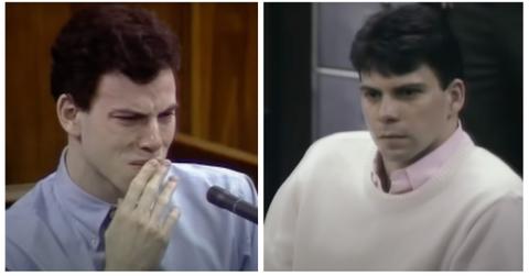 (L-R): Erik Menendez and Lyle Menendez in court