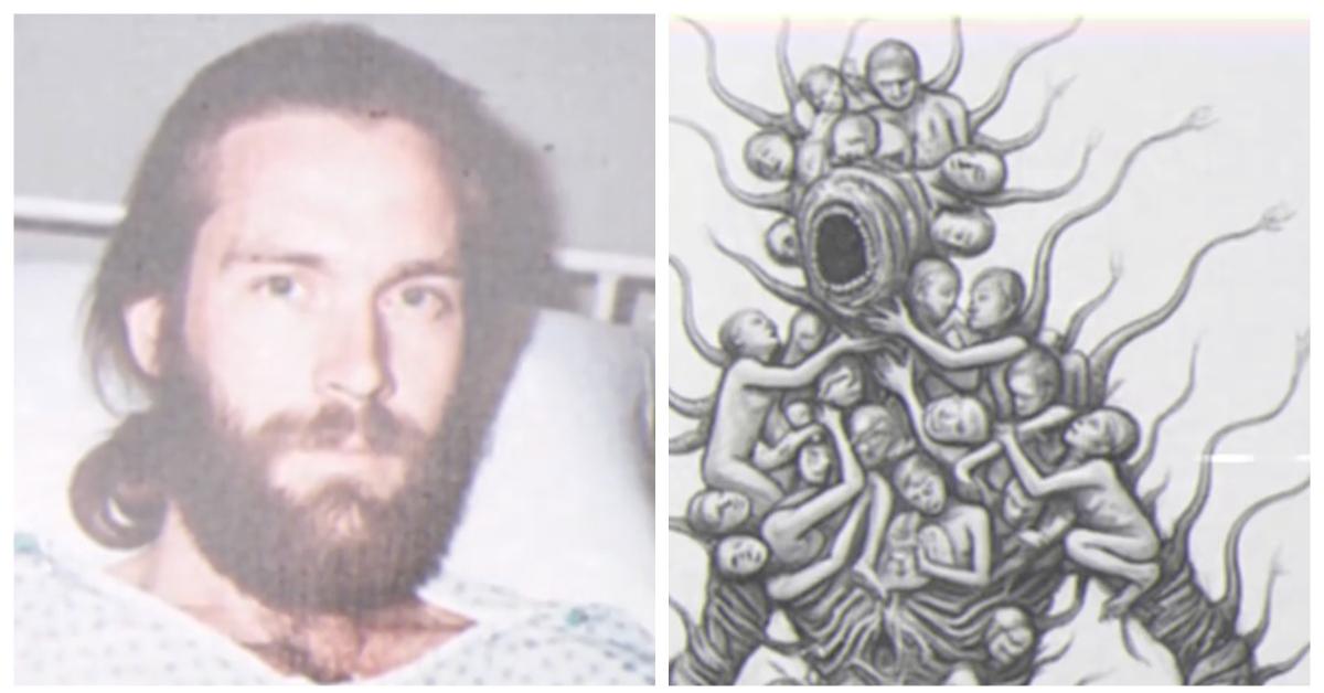 (L-R): James Ridley (allegedly); drawing of a demon