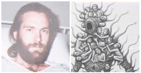 (L-R): James Ridley (allegedly); drawing of a demon