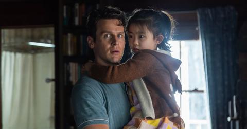 Jonathan Groff as Eric and Kristen Cui as Wen in 'Knock at the Cabin'