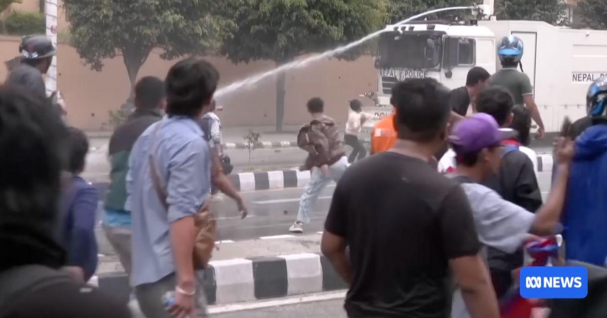 Protesters gathering in Kathmandu. 