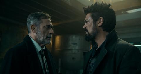 Jeffrey Dean Morgan as Joe Kessler and Karl Urban as Billy Butcher in Season 4 of 'The Boys.'
