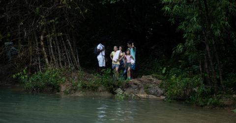 An outdoor exploration from the show 'Saint X' on Hulu