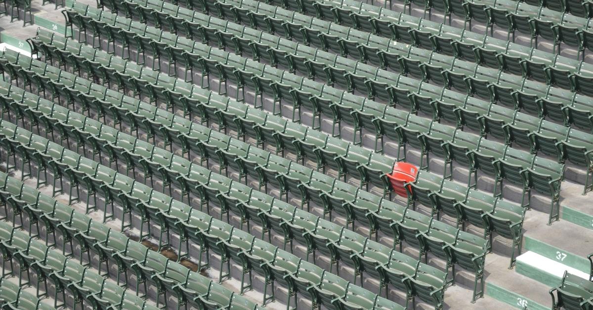 Empty seats in a stadium
