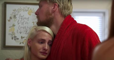 Moriah Plath crying and hugging her brother Ethan