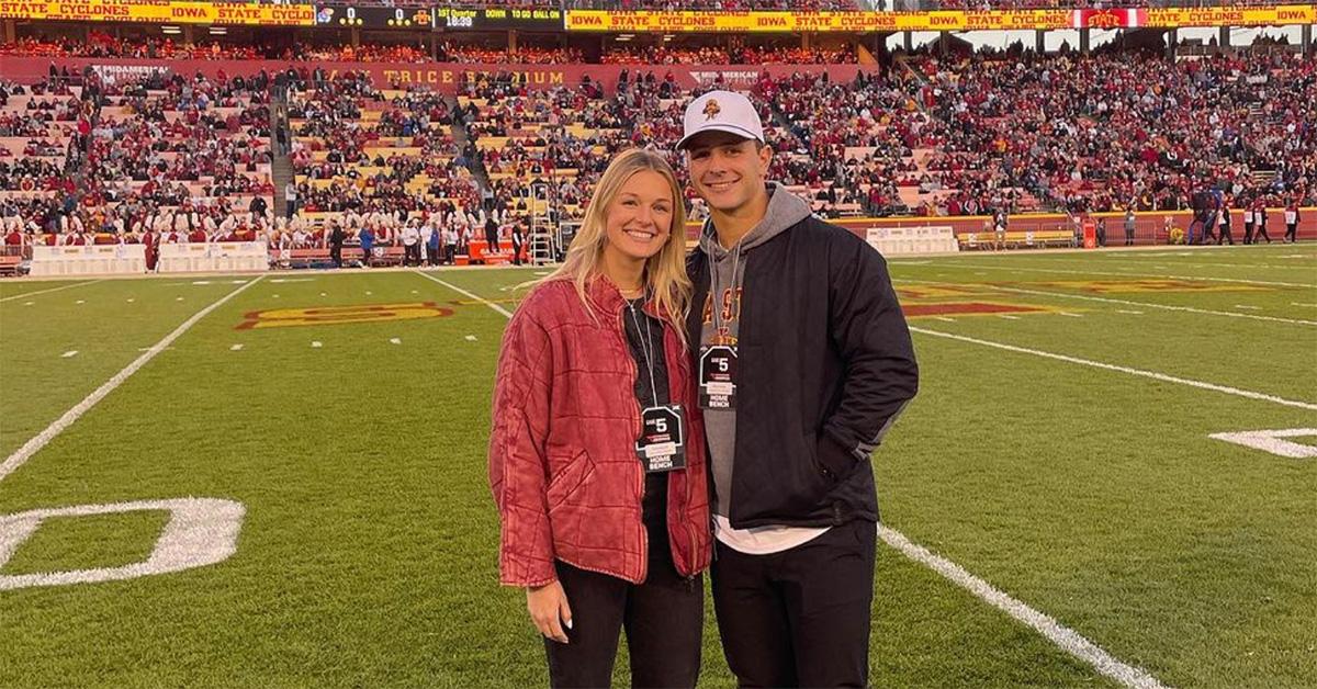 Brock Purdy and Jenna Brandt at Iowa State. 