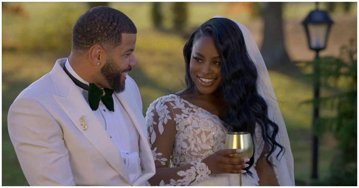 (l-r): Tyler and Ashley on their wedding day on 'Love Is Blind' Season 7