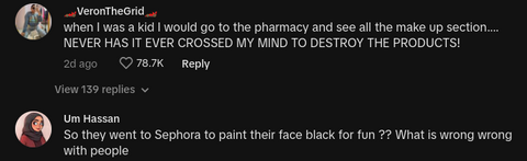 sephora teens makeup blackface