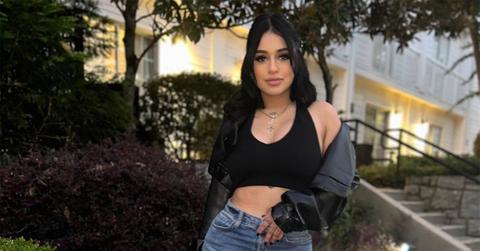 Marlene Benitez with a jacket pulled off her shoulders.