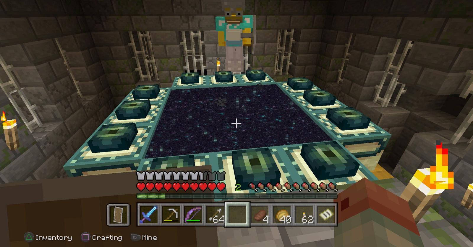 How to Make a Nether Portal and an End Portal in 'Minecraft'