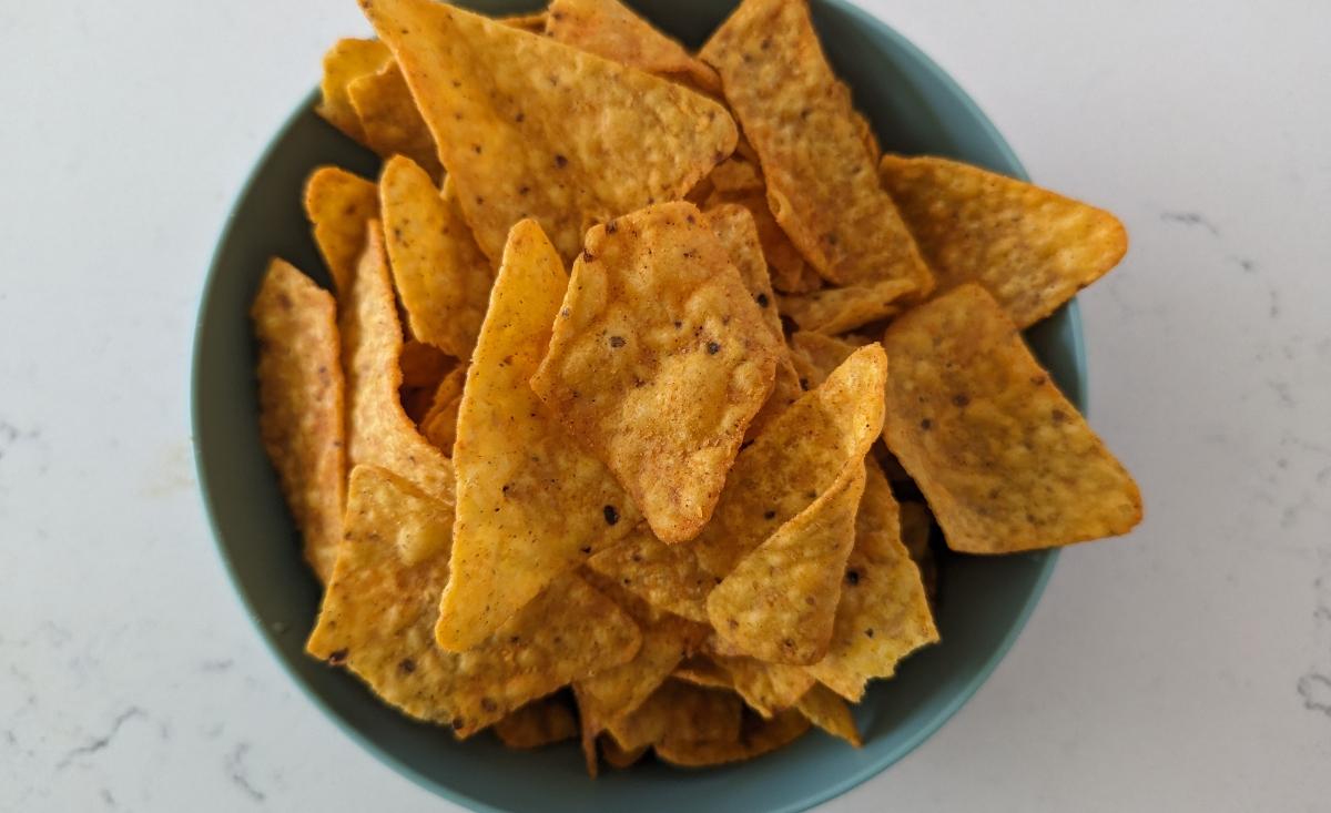 A bowl of Doritos Baja Fiery Mango