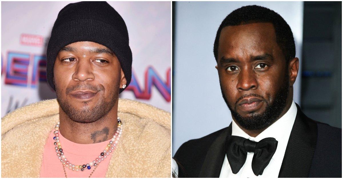 Kid Cudi and Diddy at separate events.
