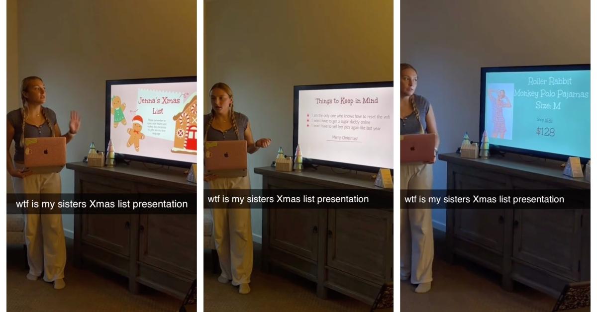 Christmas gift list presentation TikTok