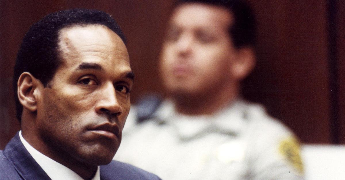 OJ Simpson at his murder trial in 1995. 