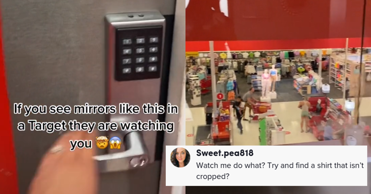 Surveillance cameras at store target