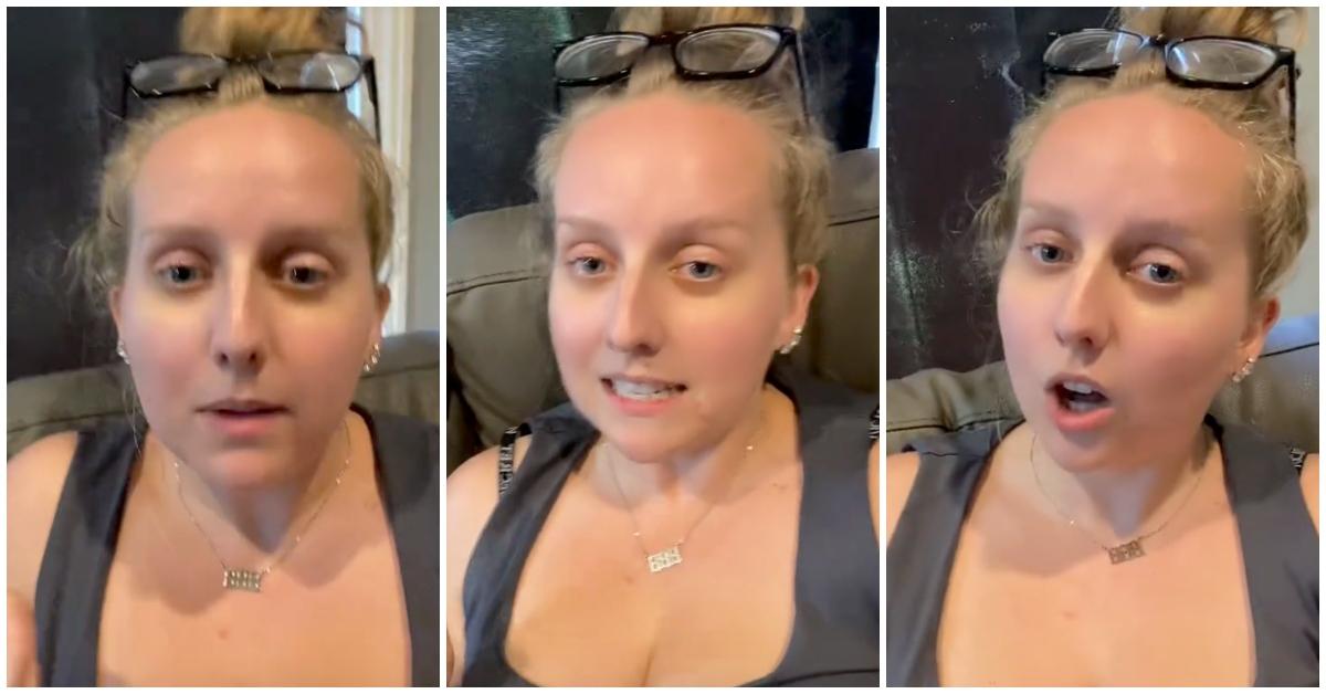 Viral video of a woman reacting to a mom grocery shopping with a baby and no help from her husband.