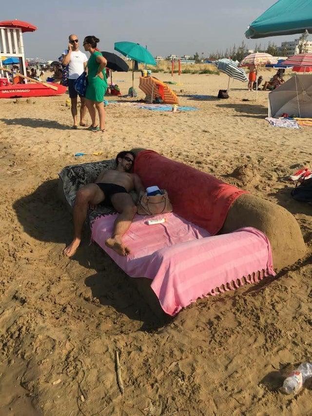 weird people at the beach