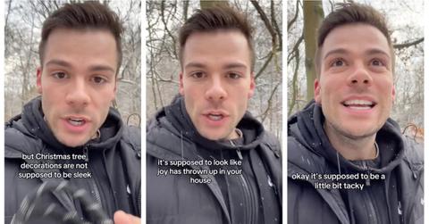A man explains why Christmas decoration should be tacky