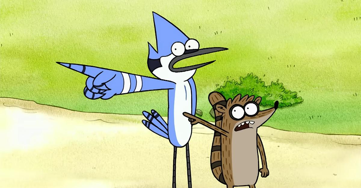(l-r) Mordecai and Rigby from 'Regular Show'