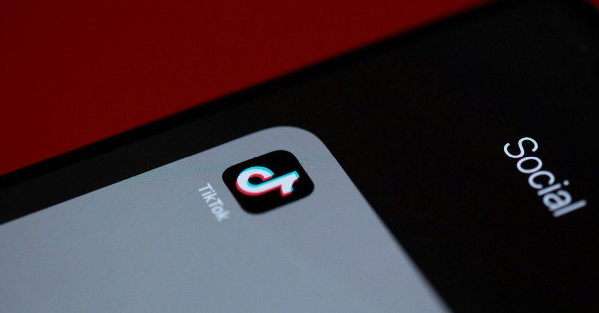 The TikTok app on a smartphone.