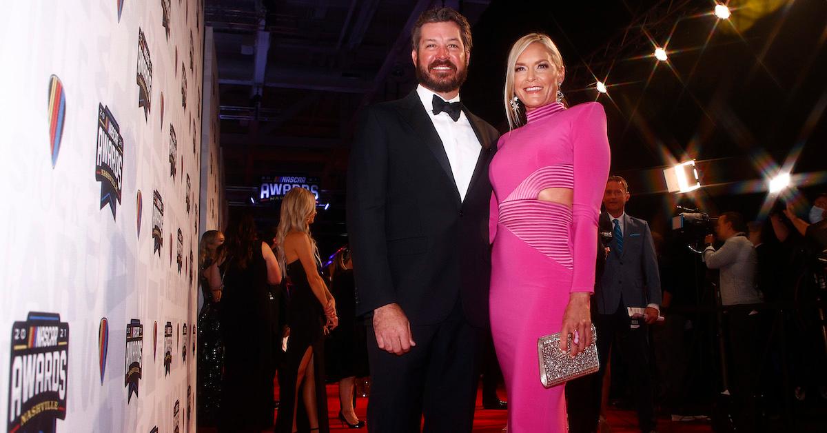 Martin Truex Jr. and Sherry Pollex at the NASCAR Awards