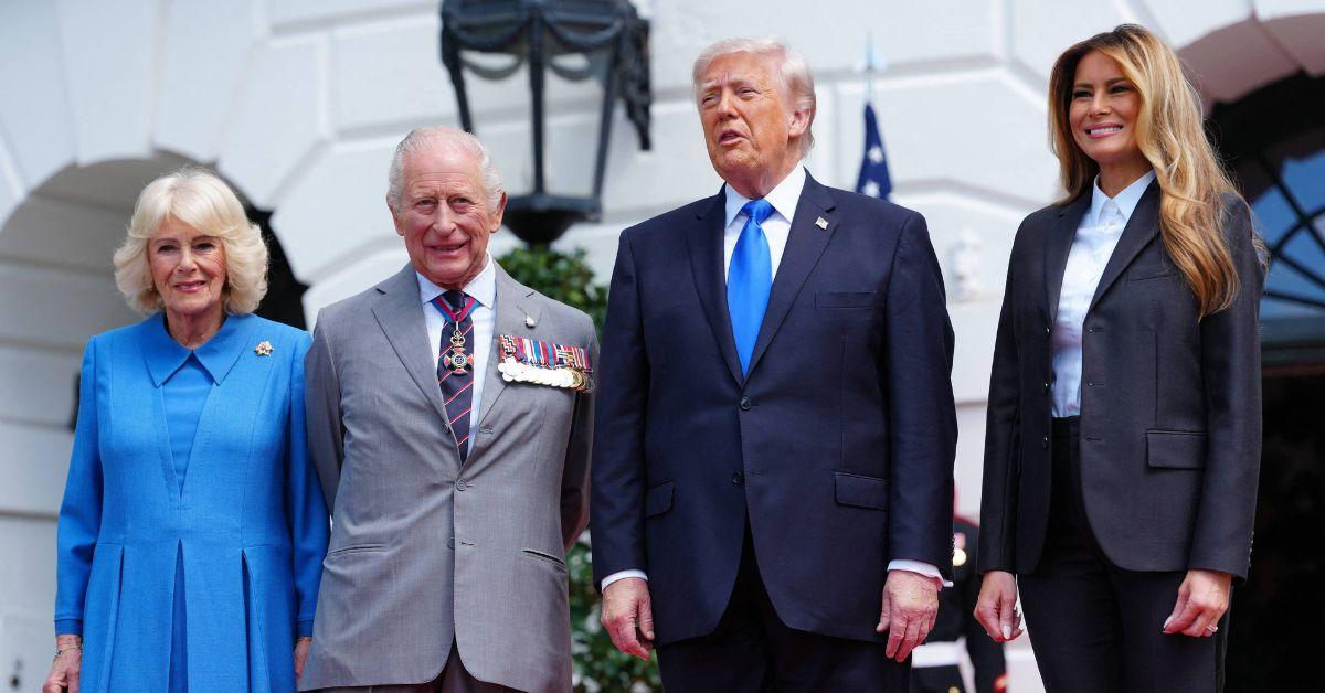 Queen Camilla, King Charles III, President Donald Trump, and First Lady Melania Trump