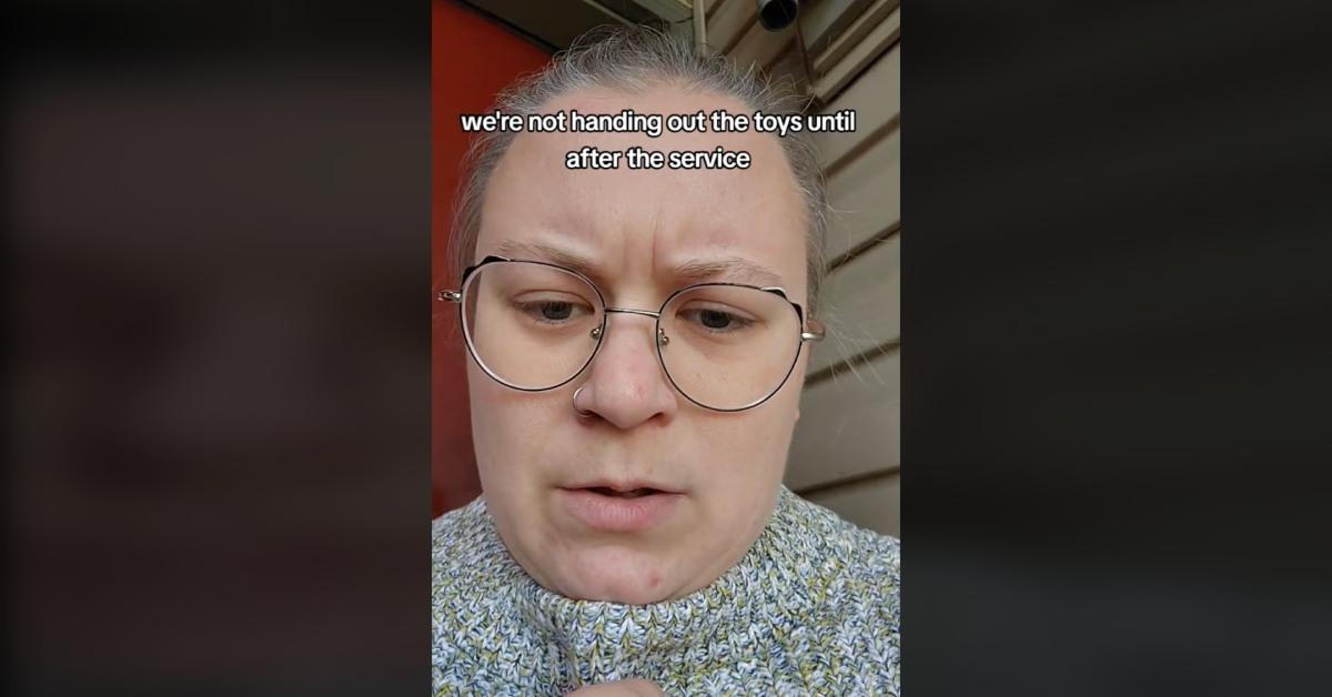 Woman explains in viral post she was expected to sit through a church service to receive Toys for Tots.