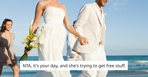 A woman revealed that her sister is trying to steal her wedding photographer for a maternity photoshoot.