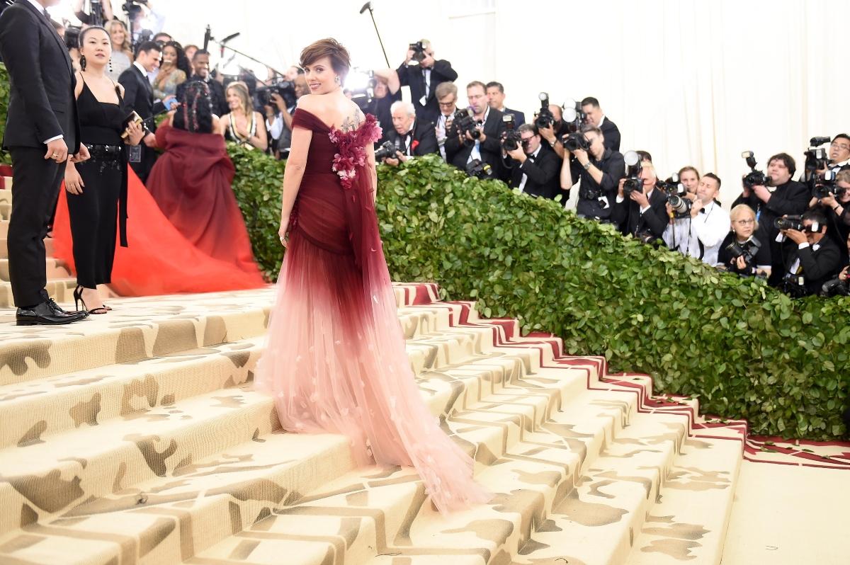 Scarlett Johansson attends the Met Gala on May 7, 2018