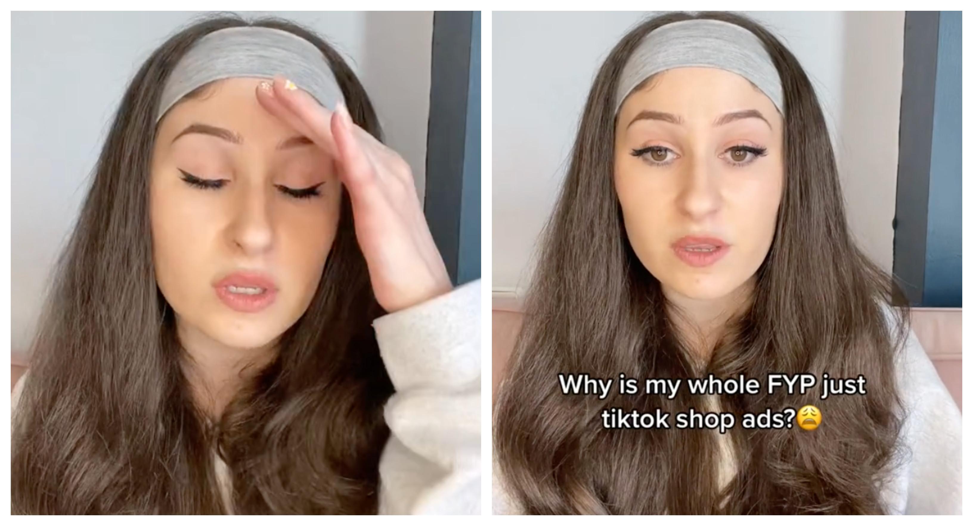 A TikTok user complains about TikTok Shop ads