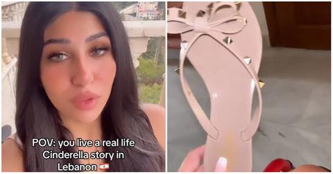 (l-r): Jess Tawil and Valentino slipper