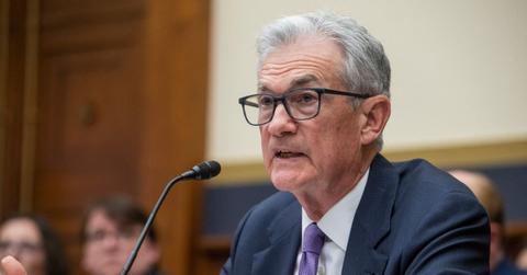 Jerome Powell testifying before Congress in 2024.