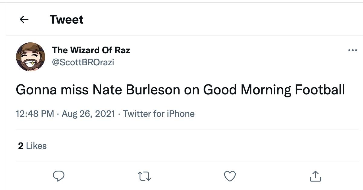 What Happened to Nate Burleson on 'Good Morning Football?' We've Got