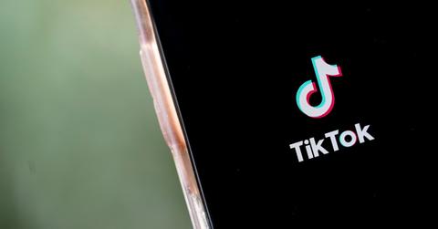 TikTok logo on phone