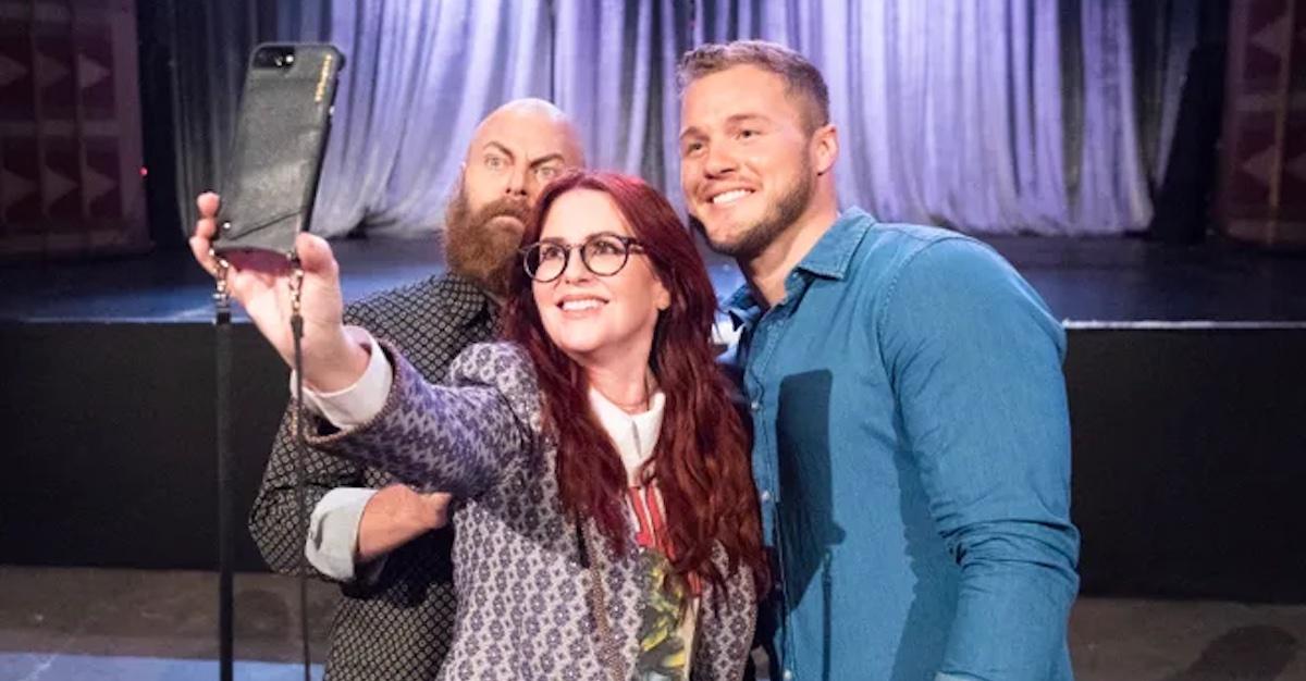 Nick Offerman and Megan Mullally on 'The Bachelor' with Colton Underwood