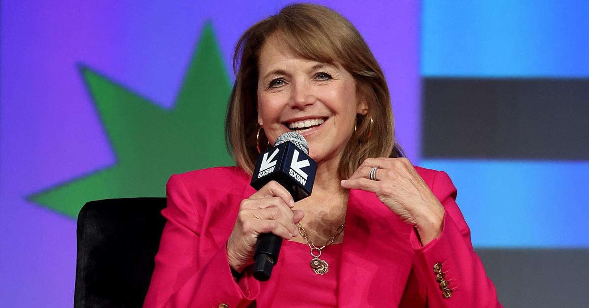  Katie Couric speaks onstage during the Breaking Barriers, Shaping Narratives: How Women Lead On and Off the Screen panel.