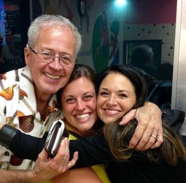 Wayne Osmond with his two daughters, Sarah (middle) and Amy (right).