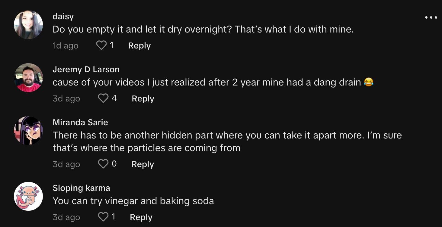 Disgusting ice maker comments