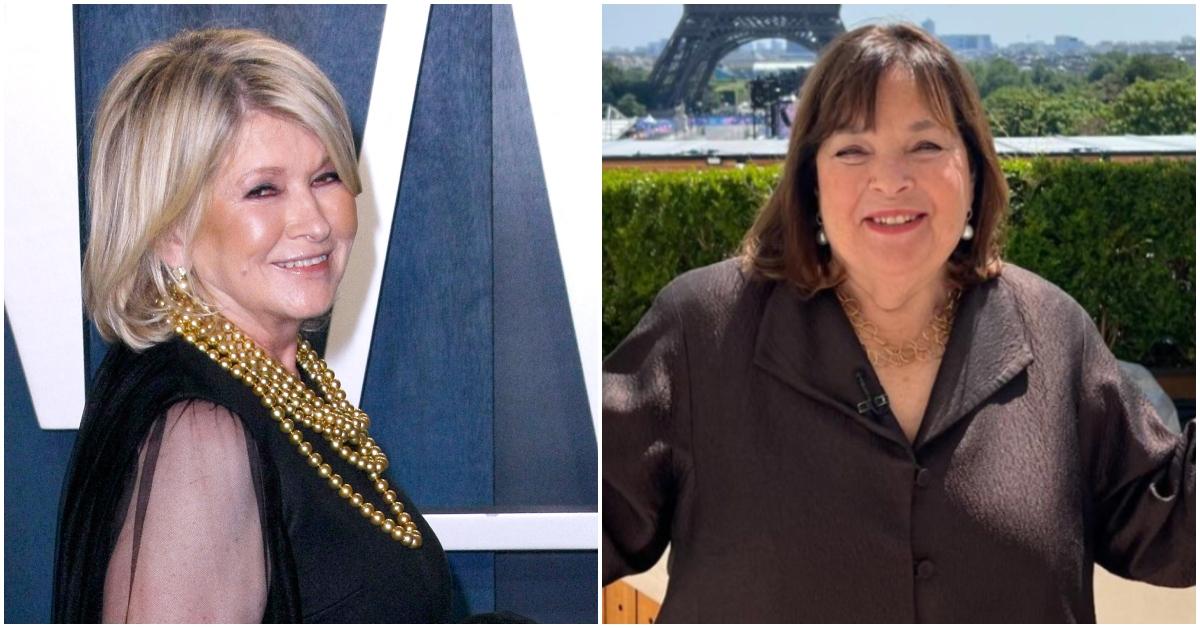 Martha Stewart and Ina Garten at separate events.