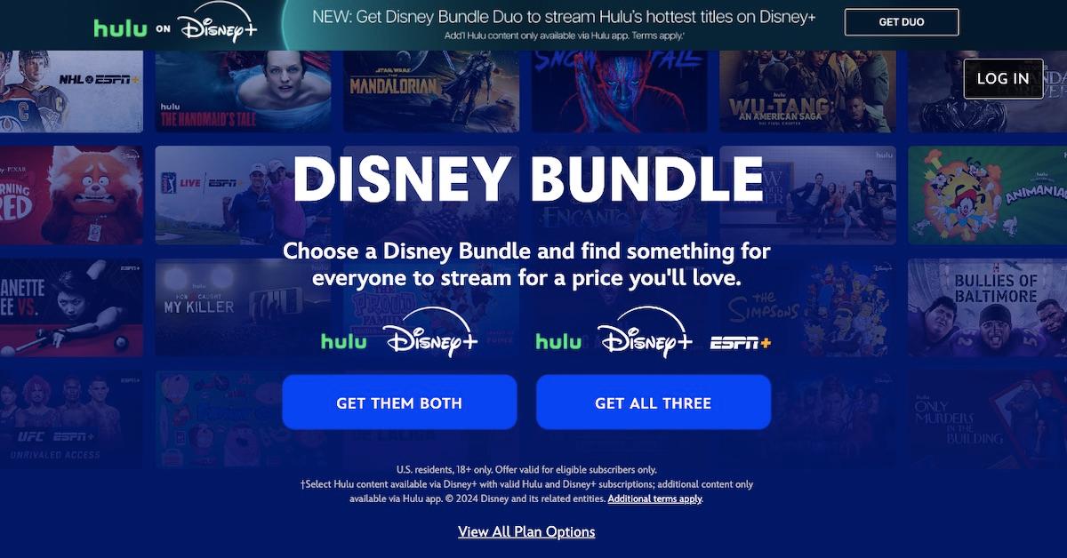 new home page for Disney+ announcing Hulu bundle