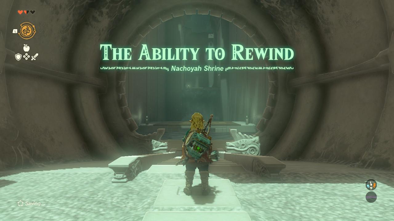 Link entering the Nachoyah Shirn in 'Tears of the Kingdom'