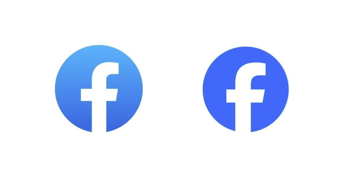 Comparison between the old Facebook logo and the new one. 