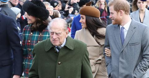 Prince Philip, Prince Harry and Meghan Markle