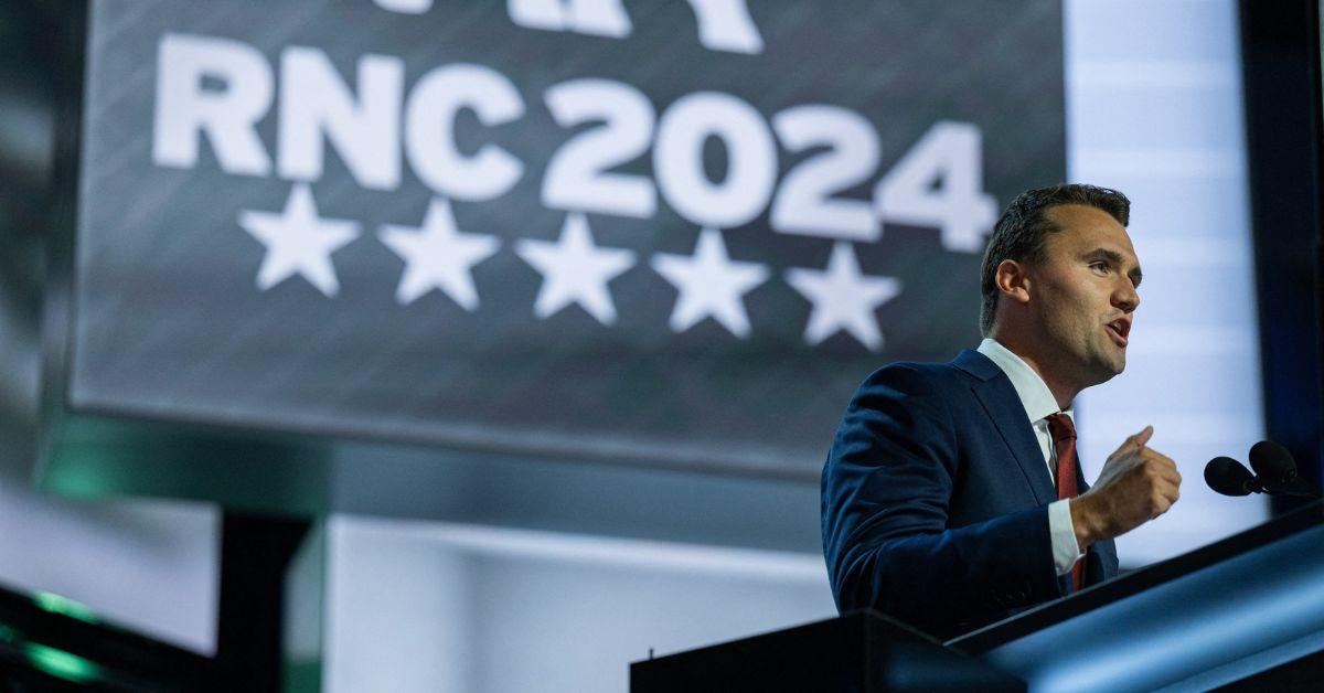 Charlie Kirk speaking at the RNC in 2024.