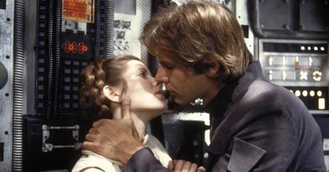 Carrie Fisher and Harrison Ford in 'The Empire Strikes Back'