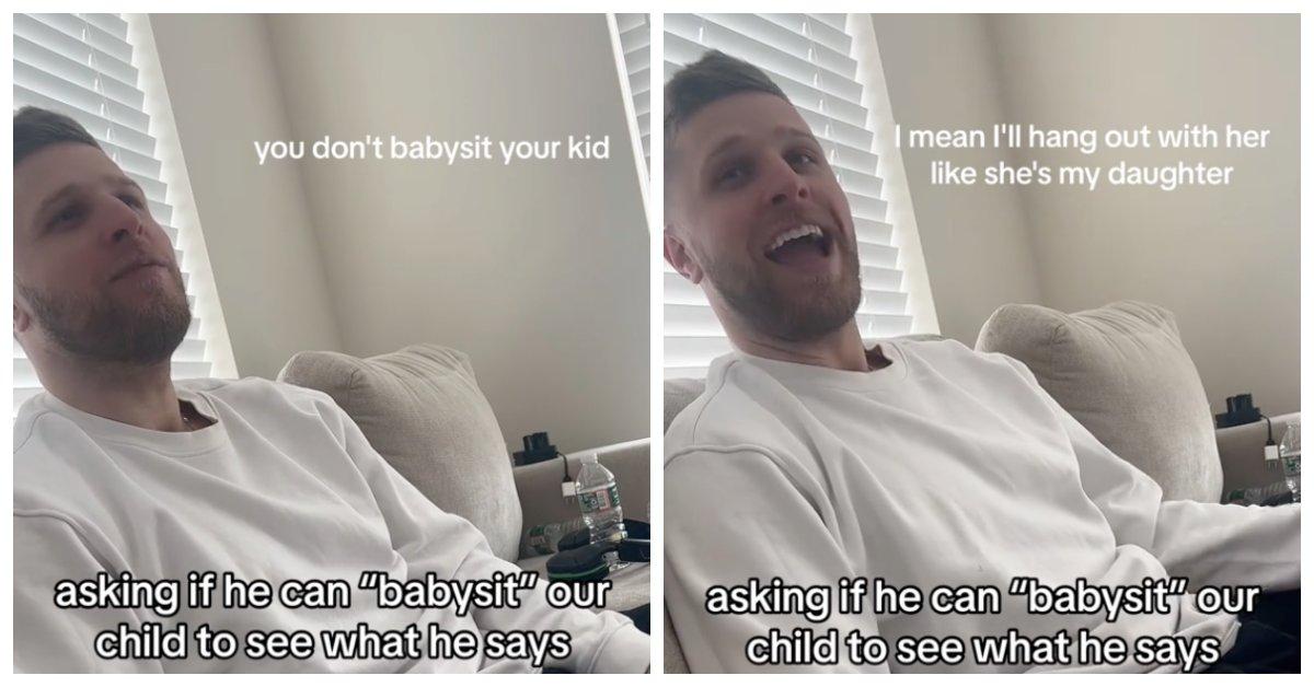 Corey getting pranked about babysitting his child. 